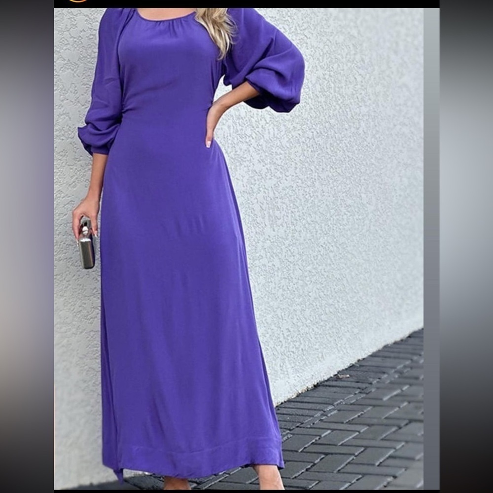 FARM Rio Purple Long Dress Size M